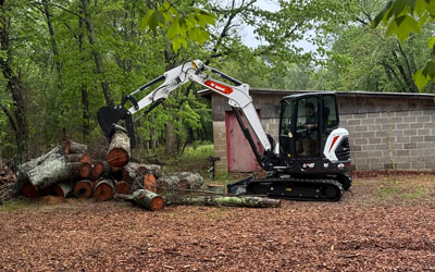 Residential excavation project with site preparation